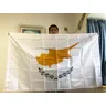Bandiera del cielo bandiera di cipro 90*150cm poliestere appeso bandiera nazionale di cipro banner