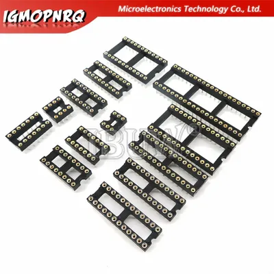10 Stück Rundloch-IC-Buchsen stecker Dip 6 8 14 16 18 20 24 28 40-polige Buchsen Dip6 Dip8 Dip14 Image