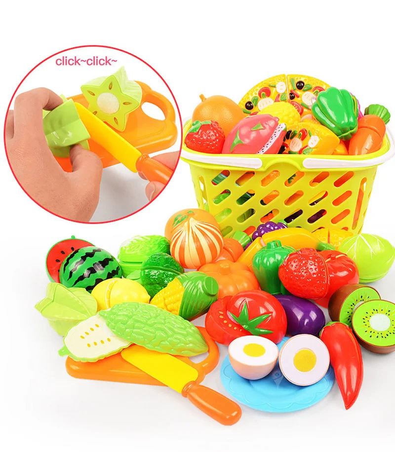 Kinder Spielzeug Schneiden Obst und Gemüse Set für Kinder Pretend Spielen Simulation Küche Spielzeug Montessori Baby Spielzeug für Mädchen Jungen
