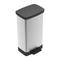 Resin Deco Bin 50 Liter Perfect for Household Use Indoor for Garbage Disposal, Black/Silver