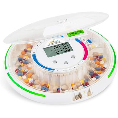 LiveFine Automatic Pill Dispenser with 28-Day Electronic Pill Box, with LCD Display, Sound & More