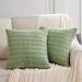 2 Packs Sage Green Decorative Throw Pillow Covers for Living Room