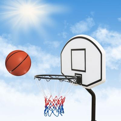 3.1ft-4.7ft Portable Poolside Basketball Hoop Basketball System Goal Stand for Kids