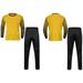 Aislor Big Boys Goalkeeper Soccer Jersey and Pants Sponge Padded Protective Football Goalie Keeper Age 7-12 Yellow 9-10