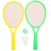 1 Set/4pcs Plastic Tennis Racket Set Outdoor Sports Tennis Racquet Set Parent-Child Educational Badminton Tennis Racket Set (Large Size 2pcs Balls 2pcs Racket Random Color)