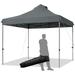 10â€™ x 10â€™ Pop Up Canopy Tent Easy Set-up Outdoor Tent Commercial Instant Shelter Portable Folding Canopy Tent w/Wheeled Carry Bag 3 Adjustable Heights Guy Ropes & Ground Stakes (Grey)