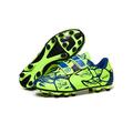 Fangasis Children Soccer Cleats Non Slip Sneakers Low Top Football Shoes Sports Breathable Athletic Shoe Fluorescent Green (Firm Ground) 13c