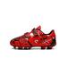 Fangasis Kids Football Shoes Breathable Soccer Cleats Round Toe Sport Sneakers Outdoor Flexible Running Shoe FG Cleats Red 5Y/5.5Y