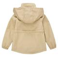 Mrat Children s Hooded Windproof Jacket Boys Girls Hooded Jacket Cotton Lining Warm Windproof Jacket Kids Full Zip Drawstring Coat Raincoat Tops Khaki_B 9-10 Years