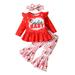 Baby Christmas Outfits Tops Ghost/Pumpkin/Santa Print Pants Headband