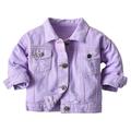 mveomtd Baby Boys Girls Denim Jacket Kids Toddler Button Down Jeans Jacket Top Coat Outerwear Casual Clothes Little Girls Jackets Girls Coat Size 5