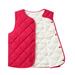 Wefuesd Toddler Children Kids Baby Boys Girls Winter Solid Coats Sleeveless Vest Jacket Outer Outwear Outfits Clothes Baby Girl Clothes Baby Boy Clothes Hot Pink 140