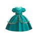 LisenraIn Toddler Kids Girls Princess Dress Puff Sleeve Tulle Patchwork Cosplay Dress Halloween Costume