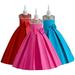 Esaierr Kids Girls Satin Flower Princess Dress 4-10Y Toddlers Sleeveless Pageant Dresses Cloth Dress Bow Princess Dress Girl Flower Girl Birthday Embroidery Show Evening Dress Dress Dress