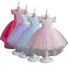 Esaierr Kids Baby Flower Girl Princess Dress Toddler Tulle Performance Dresses Special Occasion Evening Pageant Wedding Gown4-12 Years