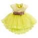 mveomtd Toddler Baby Kids Girls Flowers Floral Tulle Ruched Princess Dresses Clothes 4t Girl Dress Floor Length Flower Girl Dress