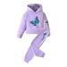 mveomtd Toddler Girl Butterfly Print Long Sleeve Hoodie Pants Set For 1 To 8 Years Baby Girl Clothes Bundle 18 Month Girl Clothes