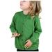 Mrat Toddler Sweater Baby Girl&boy Knit Swaeter Caidigan Kids Winter Warm Long Sleeve Sweater Outwear Candy Color Children s Sweater Green 5 Years