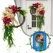 SEAYI 15.74 Spring Summer Front Door Welcome Wreath Clearance - Artificial Flower Wreaths Farmhouse Wreath for Wall Window Porch Indoor Outdoor Decor - Seasonal Door Accent for Any Room Multicolor