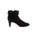 Jessica London Ankle Boots: Black Solid Shoes - Women's Size 10 - Almond Toe