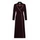 Women's Pink / Purple Velvet Dress Coat - Deep Plum Extra Large Guinea