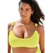 Plus Size Women's Chain Accent Underwire Bikini Top by Swimsuits For All in Lemonade (Size 10)
