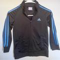 Adidas Jackets & Coats | Adidas Track Tricot Stripe Jacket Black Blue Youth Size 7 | Color: Black/Blue | Size: 7b