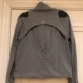 Lululemon Athletica Tops | Lululemon Rare Sway Moto Jacket | Cowl Neck Asymmetrical Zipper | 6 Getly Used | Color: Gray | Size: 6