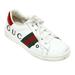 Gucci Shoes | Gucci Kid's Sneakers Ace Leather 100 Print Toddler Low Top Sz 29 | Color: Red/White | Size: 29