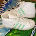 Adidas Shoes | Adidas Mens Pro Model By3728 White & Mint High Tops 8.5 | Color: Green/White | Size: 8.5