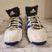 Adidas Shoes | Adidas Men's White/Blue Leather Lace-Up Athletic Mid-Top Sneaker Shoes Size 11 | Color: Blue/White | Size: 11