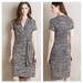 Anthropologie Dresses | Maeve Anthropologie Cinched Surplice Dress Marled Gray Faux Wrap Petite Xsp Xs | Color: Gray | Size: Xsp