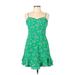 City Studio Casual Dress: Green Floral Dresses - Women's Size 11