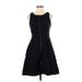 Leifsdottir Casual Dress - Mini Crew Neck Sleeveless: Black Solid Dresses - Women's Size 4