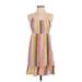 Angie Casual Dress - Mini Scoop Neck Sleeveless: Pink Print Dresses - Women's Size Small