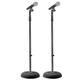 Pyle, Microphone Stand, Universal Compact Base - Mic Stand, Boom, Adjustable Heavy Duty Lightweight Studio - Floor Standing Mic Holder - w/Standard 3/8“ Mic Adapter, Straight Microphone Stand (Pair)