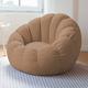 Bean Bag Chair Cover, Durable Comfortable Chair PV Fur Bean Bag Sofas Faux Fur Sofa Living Room Bean Bag Chair Cover,Brown