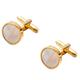 Jewelry Cufflinks Men's Set Gold Plated Mother Pearl Copper Men's Cufflinks Gift Party Wedding Suit Shirt Button Cufflinks