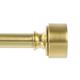 Gold Curtain Rods for Windows 66 to 120 Inch(5.5-10ft),Noble Metal End Cap Curtain Rods,1" Diameter Heavy Duty Curtain Rod,Adjustable Drapery Rods,Telescoping Window Curtains Rod 36-120",Brushed Gold