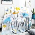 Elephant Baby Blanket for Boys, Blue Elephant Blankets for Toddler Boys, 72 x 102 cm Cute Elephant Throw Blanket for Baby Boys, Soft Fleece Elephant Blanket for Boys Kids Baby Shower Birthday Gift