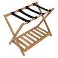 Topiky Folding Luggage Rack with Shoe Shelf, Fully Assembled Luggage Rack for Guest Room, Foldable Luggage Racks for Suitcase Stand with Storage Shelf for Bedroom