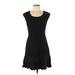 Rebecca Taylor Casual Dress - A-Line: Black Solid Dresses - Women's Size 8