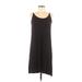Charming Charlie Casual Dress - Mini Scoop Neck Sleeveless: Black Solid Dresses - Women's Size Medium