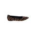 Nine West Flats: Brown Leopard Print Shoes - Women's Size 10 1/2 - Almond Toe