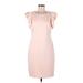 Tommy Hilfiger Casual Dress - Sheath Crew Neck Short sleeves: Pink Print Dresses - Women's Size 8