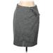 Ann Taylor Casual Skirt: Gray Tweed Bottoms - Women's Size 10 Petite