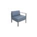 BFM Seating Belmar Metal Outdoor Lounge Chair Metal in Gray | 25.75 H x 28.25 W x 28.25 D in | Wayfair PH6101SG-L-14059