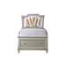 Acme Kaitlyn Full Bed W/Storage In PU & Champagne Upholstered/Faux leather in Brown | 63 H x 61 W x 86 D in | Wayfair 27240T