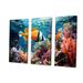 Design Art Caraibe Turquoise Waters III - Nautical & Beach Canvas Wall Art Set Metal in Blue/Pink/Yellow | 32 H x 48 W x 1 D in | Wayfair