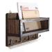 COOREL Solid Wood Wall Organizer Wood/Solid Wood in Brown | 7 H x 11.8 W x 3.3 D in | Wayfair CYHB09NL16DV8